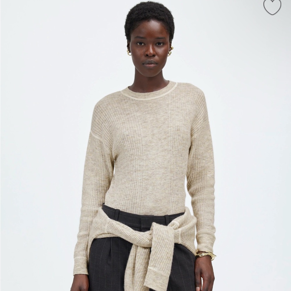 Madewell Ribbed Alpaca-Blend Crewneck Sweater